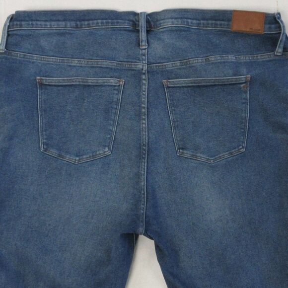 MADEWELL 10" High-Rise Skinny Raw Hem Denim Jeans Womens Plus Size 37 Button Fly - Picture 1 of 13
